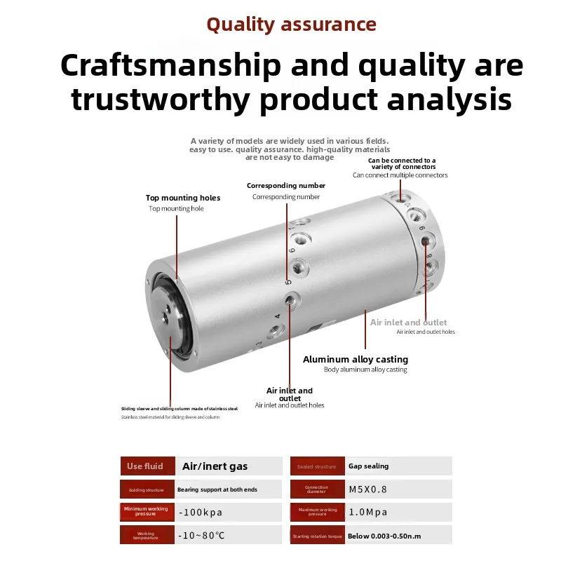Pneumatic Slip Ring MQR2-M5 MQR4 MQR8 Infinite Rotary Joint MQRF Vacuum Two-way Multi-station