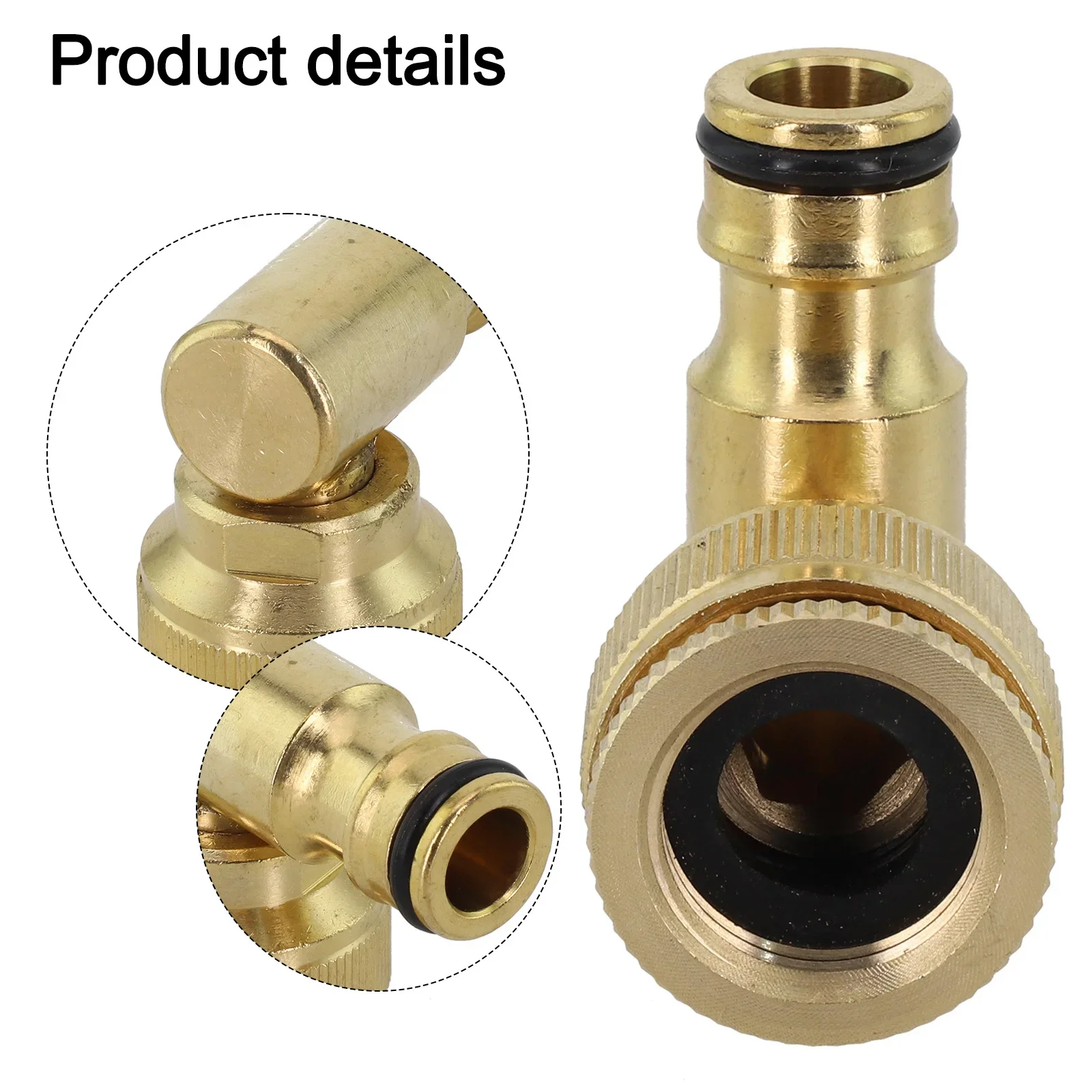 

Соединитель шланга 1/2 и 3/4 Латунное соединение шланга Коррозионностойкие метчики с внешней резьбой Быстрое переключение Не ржавеет
