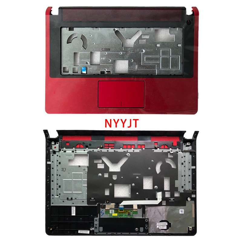 Reemplazo de accesorios para portátil Dell Inspiron 14 7447, cubierta trasera Lcd/bisel frontal/reposamanos/parte inferior roja y negra TGKJR G29D5, nuevo