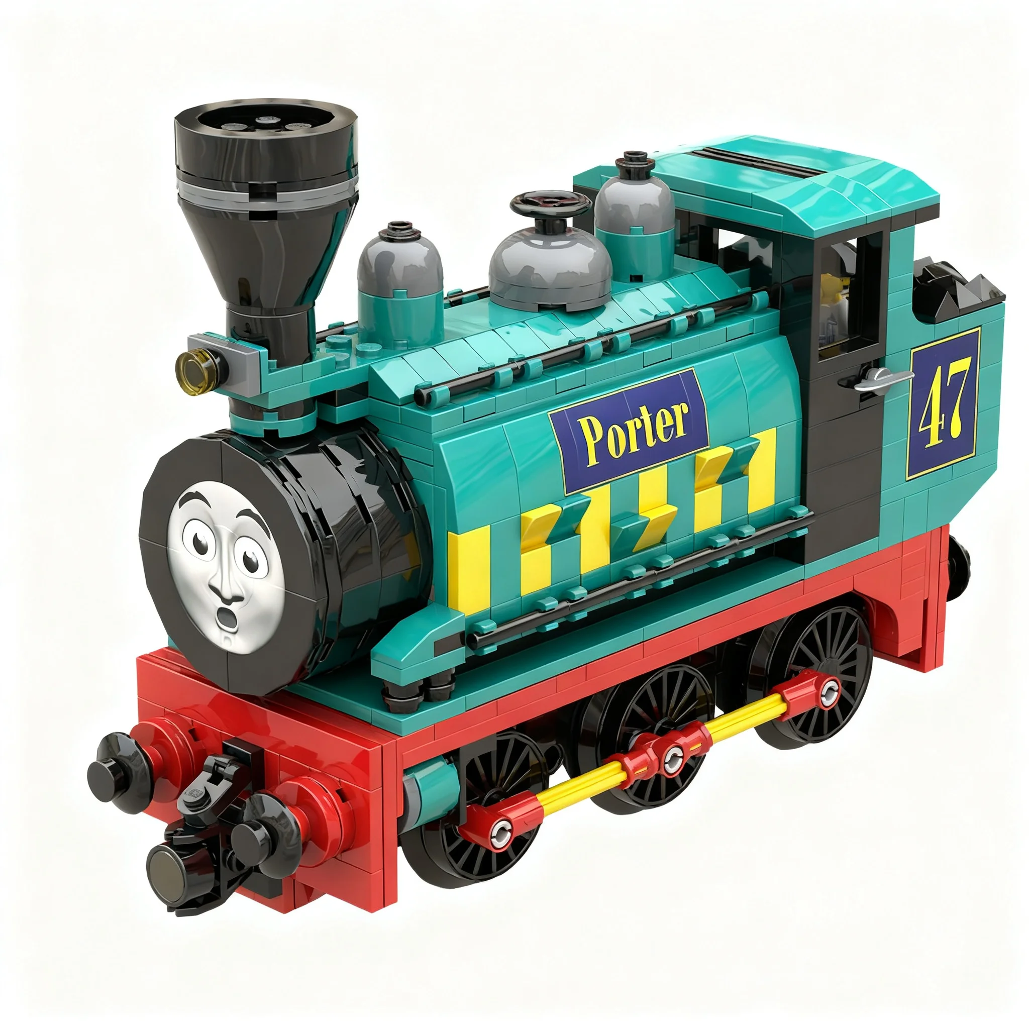 597pcs MOC Porter the Dockside Shunting Engine Train Model Building Blocks Art Idea Craft Collection Assemble DIY Education