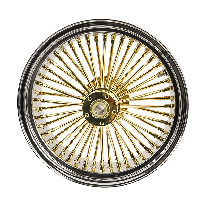

For Harley Davidson Front &Rear Wheel in Golden Aluminum Alloy Motorcycle Wheels Rim Accessories