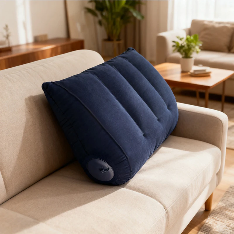 3Colors Inflatable Camping Traveling Pillow Air Cushion Portable Body Positioner for Sleep Support Lightweight Wedge Pillow