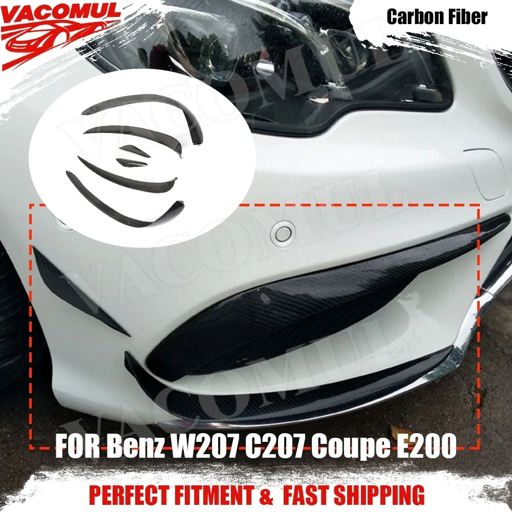 

VACOMUL 6PCS Carbon Fiber For Benz W207 C207 Coupe E200 E260 E300 2 Door 2014-2016 Front Fog Light Lamp Grille Cover Trim Frame