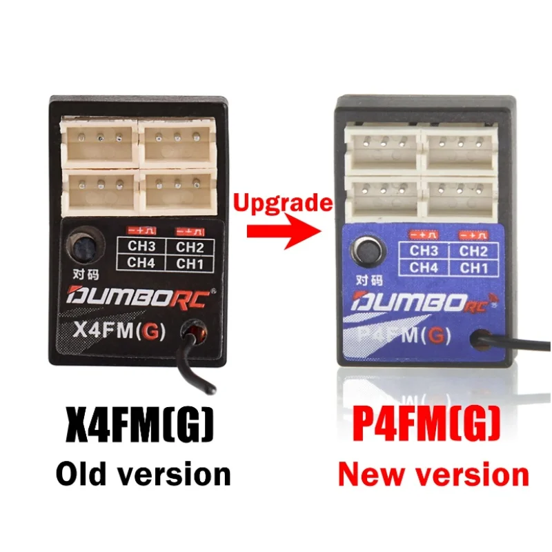 DUMBORC 4CH 자이로 미니 수신기 P4FM P4FMG PWM DDF X6 X6PM X5P X4 RC 송신기 리모컨 DIY 자동차 보트 X4FM X4FMG