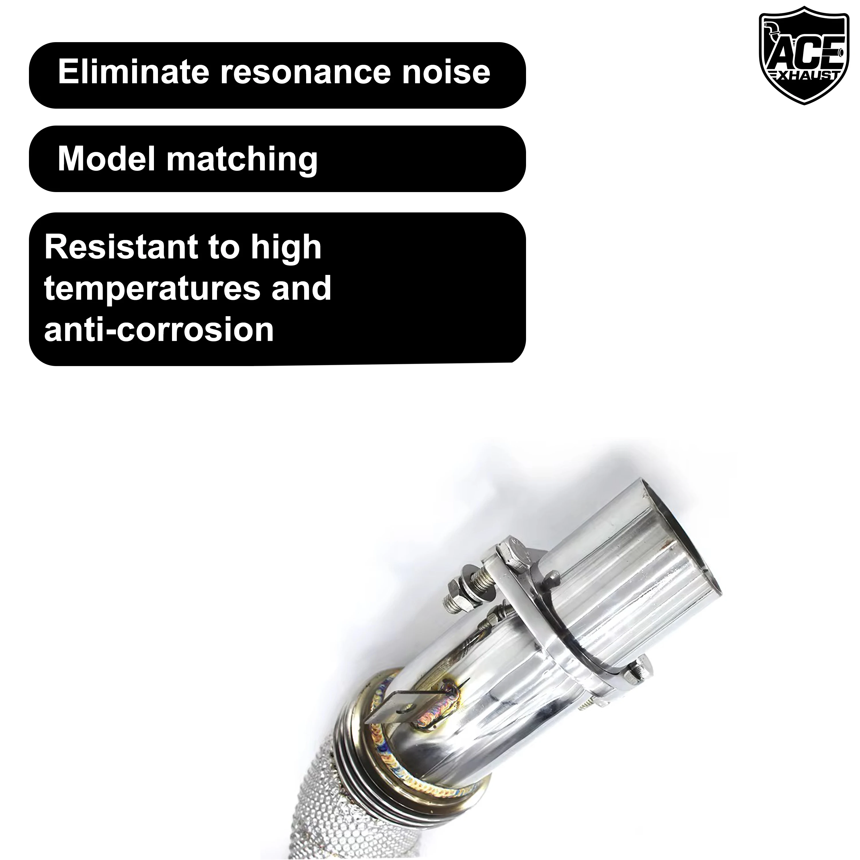 ACE Catless Downpipe für BMW F80 M3 F82 M4 F87 M2C Hochleistungs-Auspuffrohr aus SUS304 mit verlustfreier Installationskopfleitung – Detail 8