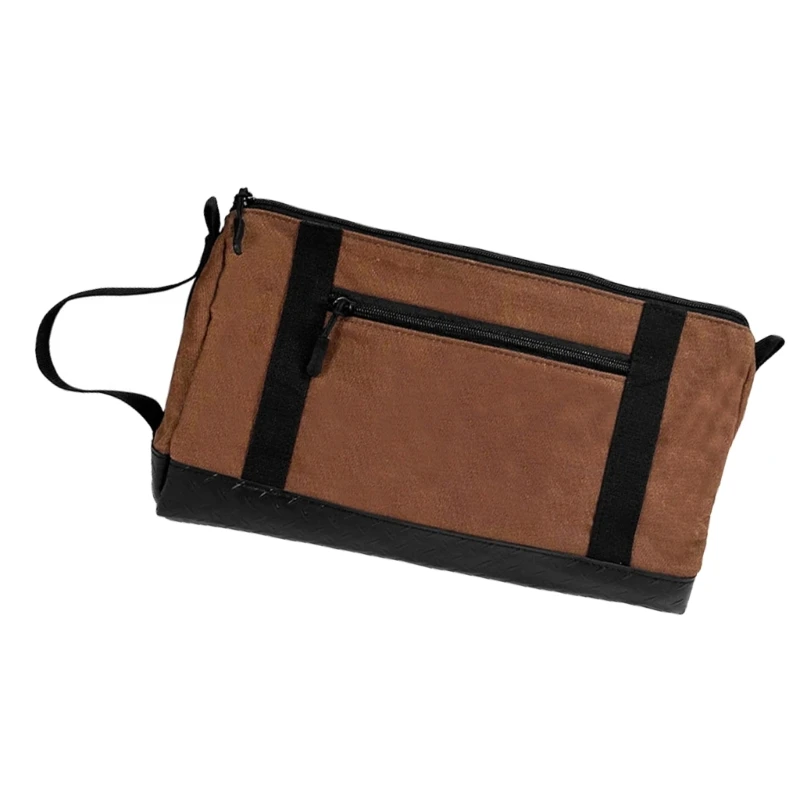 추가 대형 불침투성 작업 가방 플래너 장비 아트 기어 야외 퀘스트용 광택 처리된 직물 PVC 라이닝