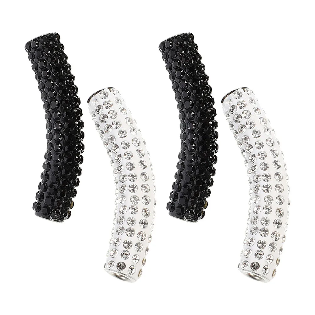 

4Pcs Shoelace Buckles Rhinestone Studded Tubes DIY Shoe Accessories Fashionable Durable Easy Install Decor Shoelace Buckles