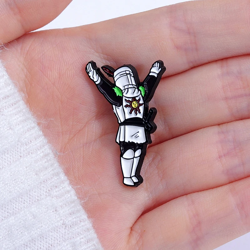 Game Enamel Pins Solaire Of Astora Brooches Lapel Badges Cartoon Decorative Jewelry Pins Backpack Clothes Accessories Wholesale