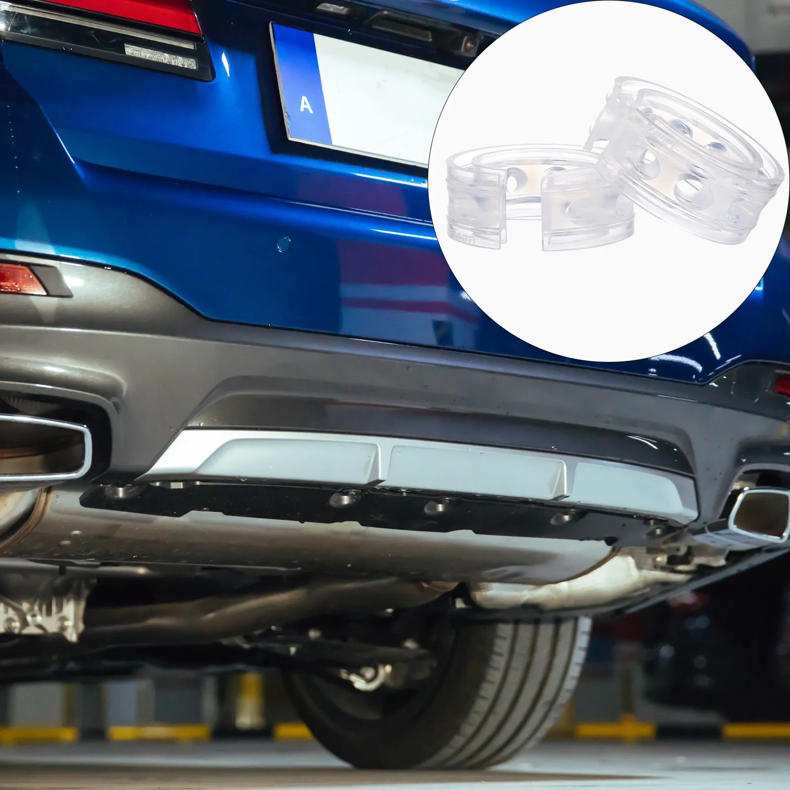 2Pcs Car Spring Buffers Transparent Rubber Absorbing Pads Improves Driving Comfort and Stability Car Modification Accessories
