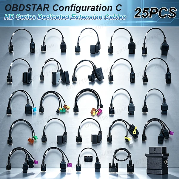 25PCS OBDSTAR ECU MASTER Configuration C HD Series Dedicated Extension Cables New Heavy-Duty Solution Support Bench Read Write
