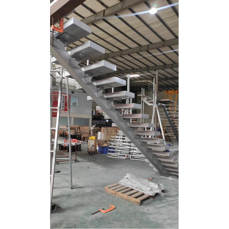 custom.Factory Hot Sale New Products Newest Design Staircase Stainless Railing Metal Stair Treads Interior  Staircase Steel Stai