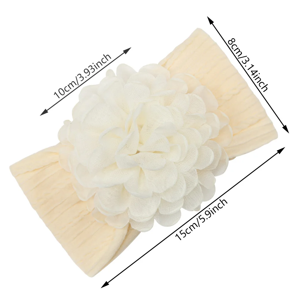 Chiffon Flower Nylon Baby Headbands Children's Hair Bands Infant Soft High Elastic Headdress Solid Boys Girls Hair Accessories