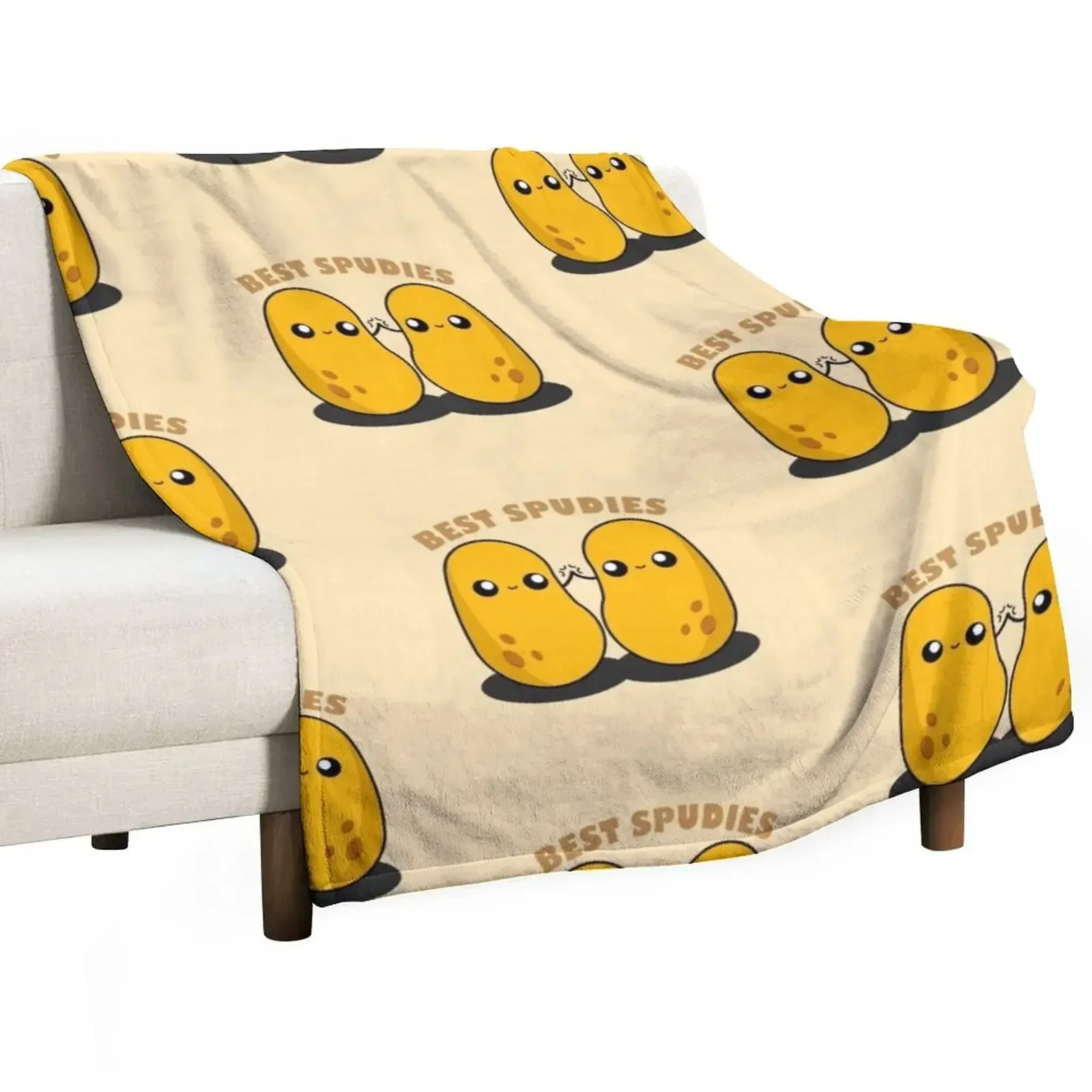 Cute Cartoon Potato || Best Spudies || Kawai Throw Blanket Sofa Retros Vintage Blankets For Sofas Blankets