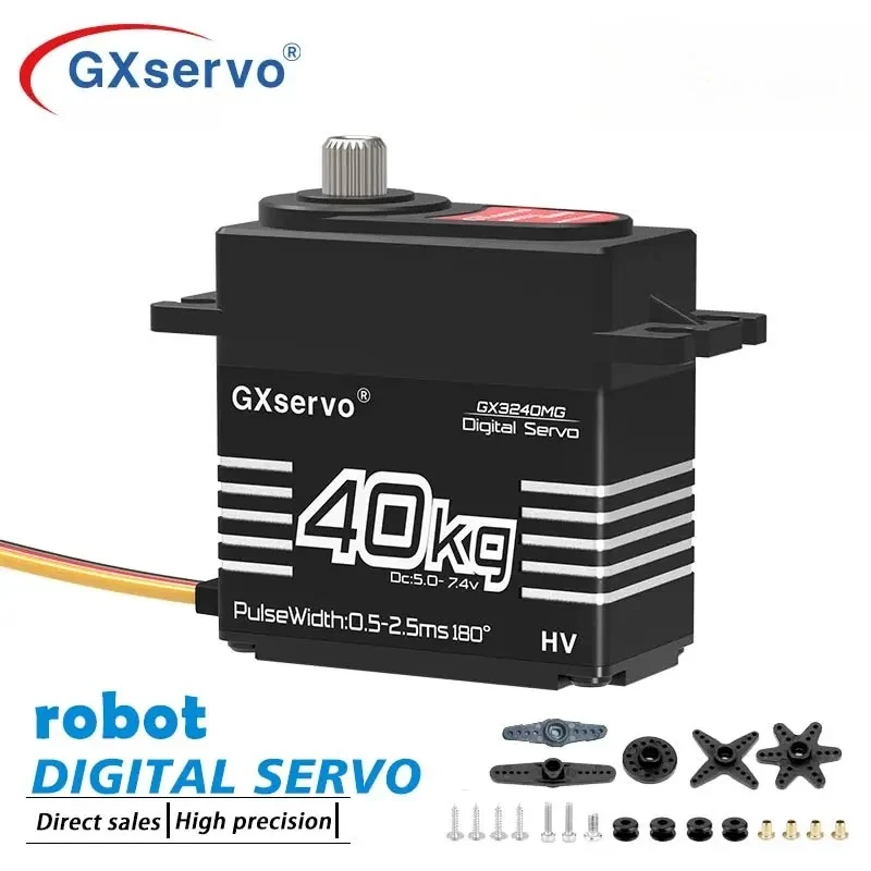 GXservo RC Servo High Speed Large Torque 40KG Metal Gear Digital Servos For Rc 1/8 1/10 Truck Robot Quadcopter Car Model Crawler