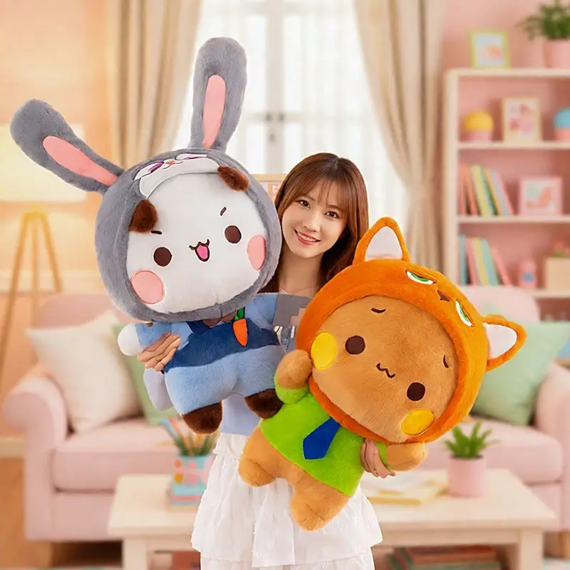 ホットセール漫画風コスチュームパンダブーブーとドゥドゥぬいぐるみ - ジュディ・ホップス＆イェール・ニック・ワイルド＆ブーブーぬいぐるみ、かわいい誕生日プレゼント