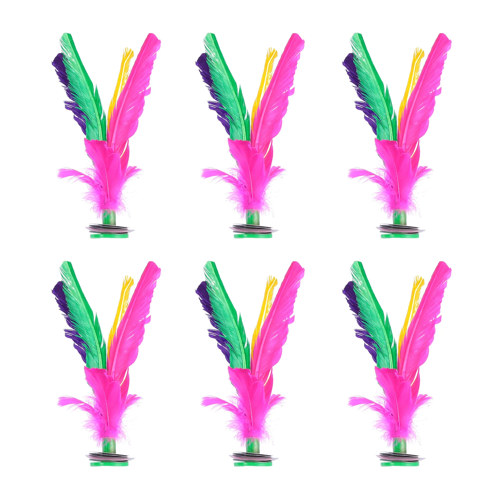 10 قطع ملونة للأطفال Jianzi الريشة القدم اللياقة البدنية الركل الرياضة في الهواء الطلق لعبة الريشة القدم لعبة رياضية #6