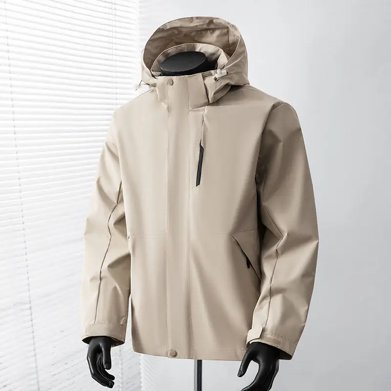 

Весенняя легкая куртка для пар 2026: мужская ветрозащитная и водонепроницаемая куртка, дышащий однотонный костюм для альпинизма