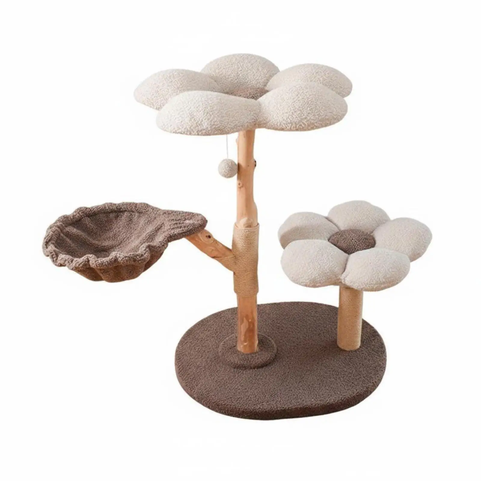 Garden Feline Climber Stable Wooden Base Feline Climber Sisal Wrapped