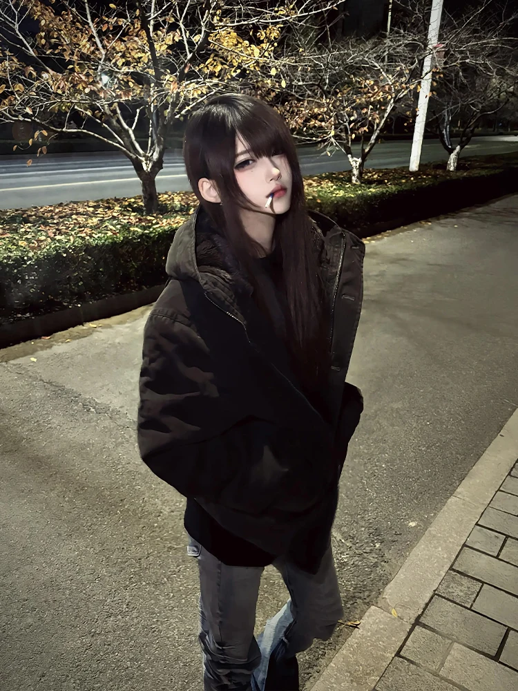 

Military Sle Rabbit Fur Jaet Heavy Work Waed Mountain Eagle Cotton Coat Men Winter American Hooded Fce Lined Thic...