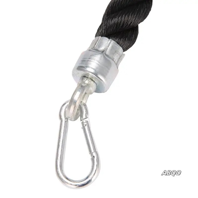 

3X Heavy Duty Tricep Pull Down Single Rope With Snap Hook, Fitness Attachment Cable Machine Pulldown Rope For Home Gym