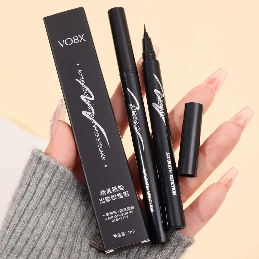 Waterproof Matte Eyeliner Pencil Makeup Lasting Quick-dry Smooth Anti Smudge Liquid low Eyelash Pen Women Big Eyes Cosmetics