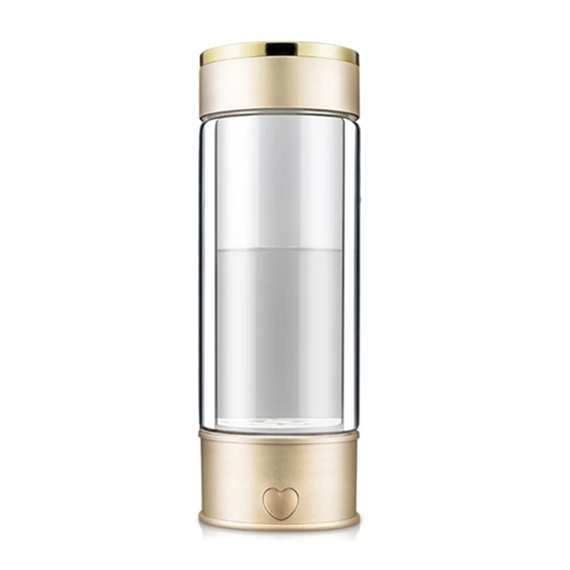 

1 Piece Hydrogen Water Generator Alkaline Maker Rechargeable Gold Metal + Glass Portable Water Ionizer Bottle Super Antioxidan