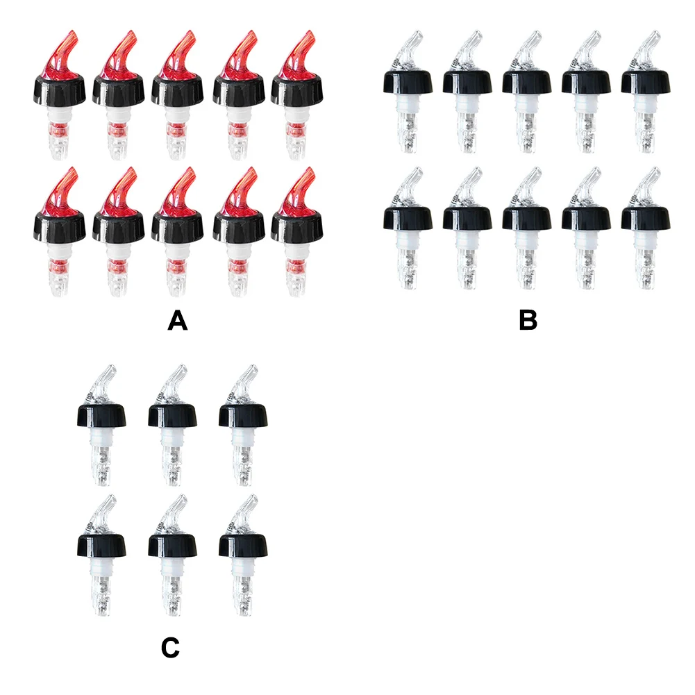 12pcs/6pcs Cocktail Dispenser Liquor Bottle Pourer Home Drinks Wine Party Whisky Barware Automatic Durable Leakproof Quick Shot