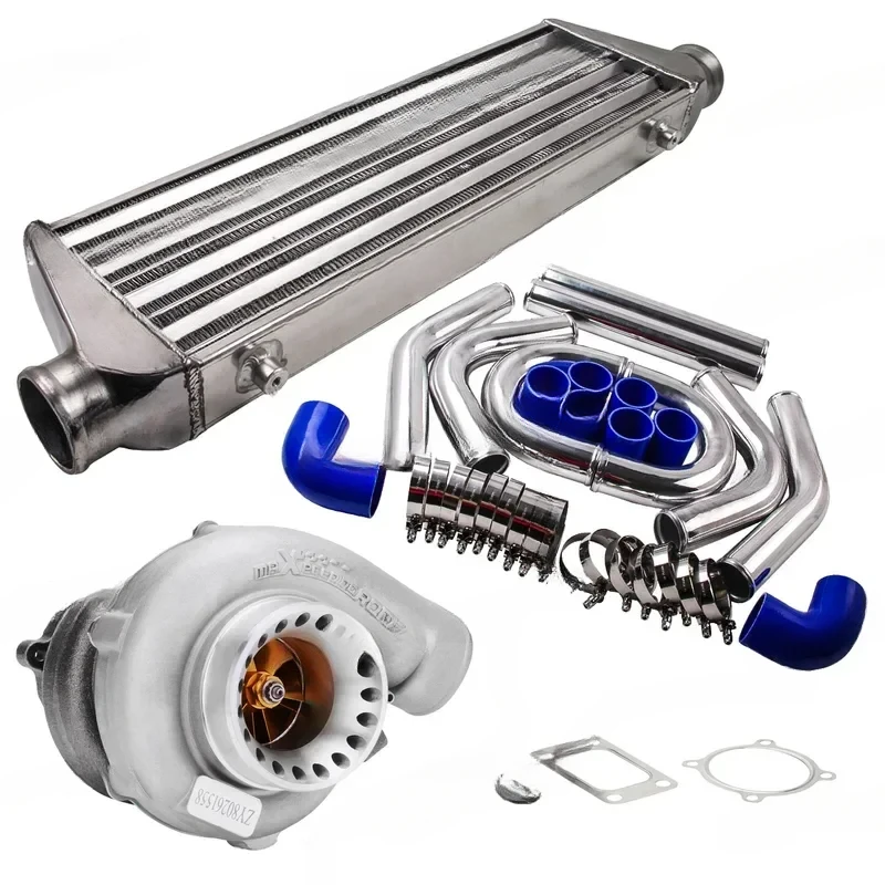 Universal Billet GT3582 Turbocharger Kit Intercooler 2.5