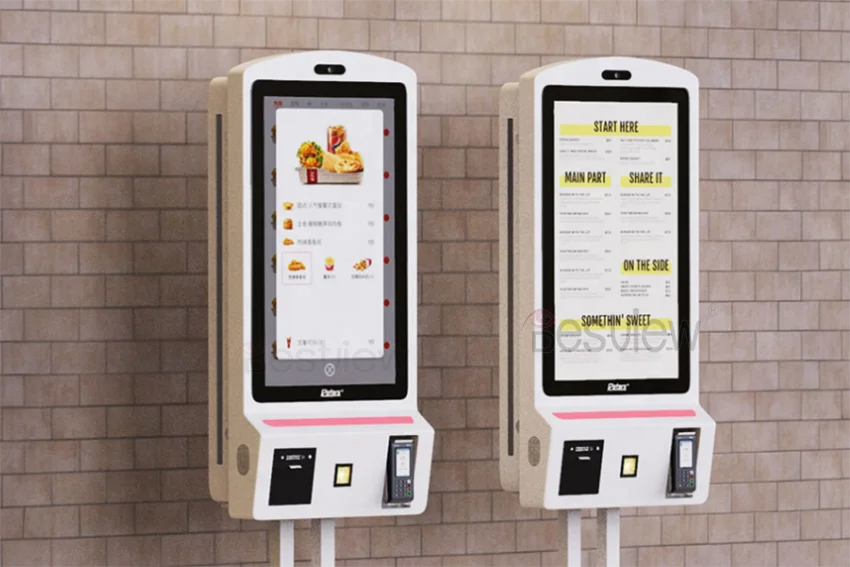 

21.5 Inch Floor Standing Interactive Self Service Payment Kiosk Automatic Touch Screen Kiosk Self Ordering Machine