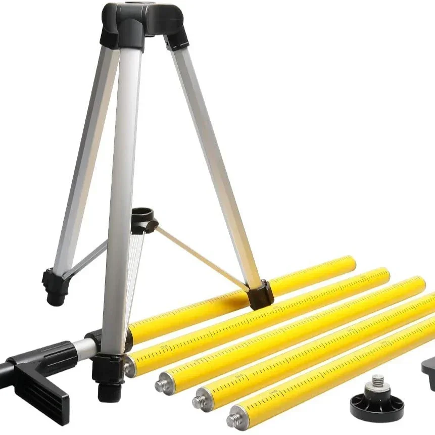 Tripod LP36 Lasel Leveler Telescopic Pole, 3.7m/12ft Mounting Pole, Freely Adjustable Terrain Pole Portable Stabilizer