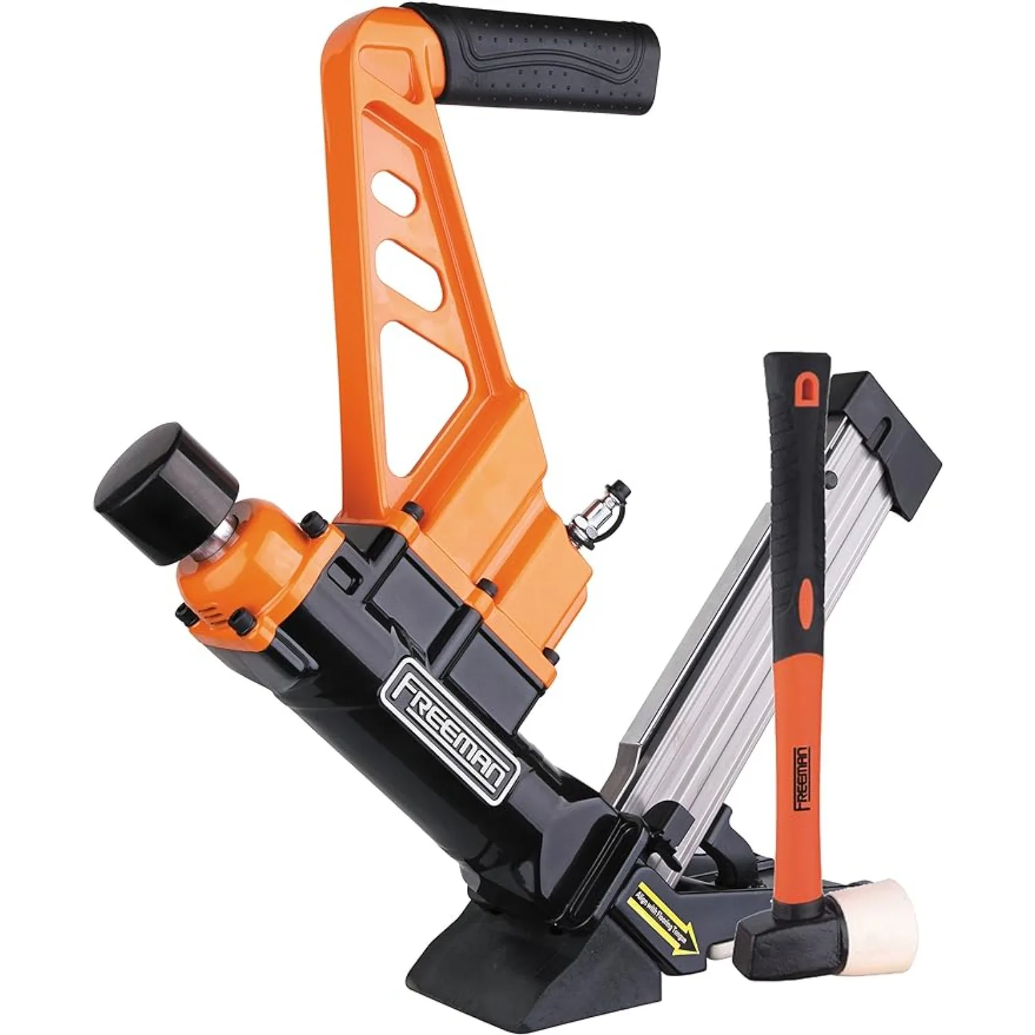 

NEW Lightweight Pneumatic 3-in-1 15.5-Gauge and 16-Gauge 2" Flooring Nailer and Stapler Ergonomic and Lightweight Nail Gun