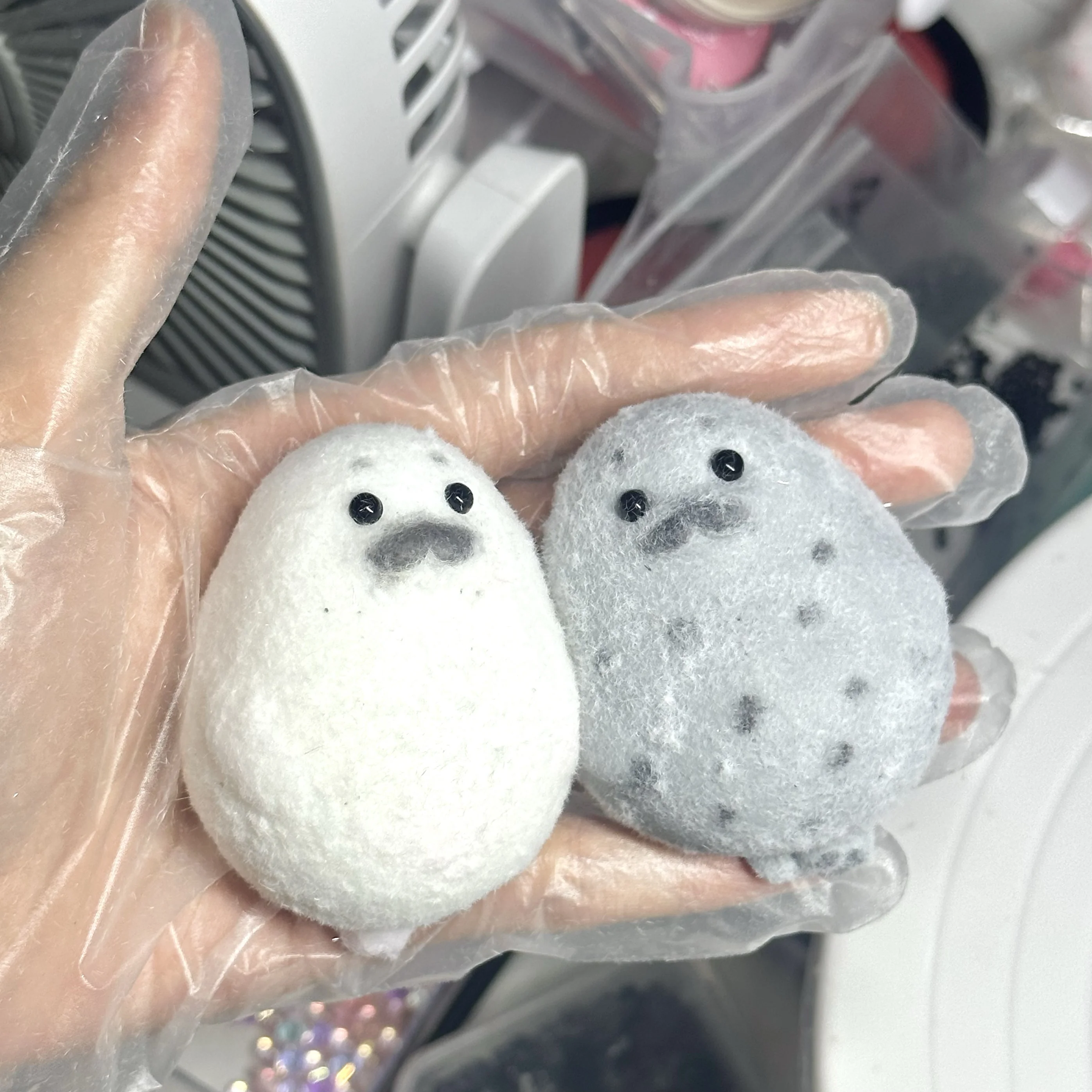 

Funny Kawaii Mochi Taba SquishyNEW Chubby Seal Handmade Silicone Plush White Seal Cute Girl Birthday Kids Gift Fidget Fluffy Toy