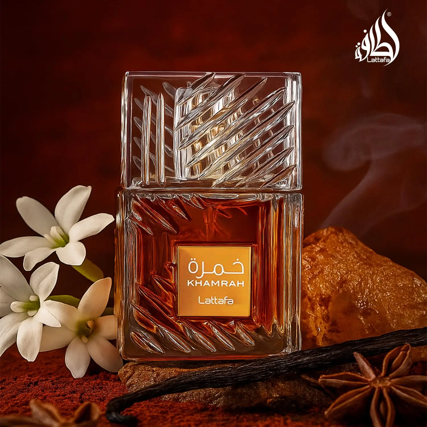 

Lattafa Khamrah EDP 3.4OZ/100ml Eau de Parfum Unisex Warm Spicy Fragrance, Vanilla-Amber-Cinnamon Blend, Long-Lasting