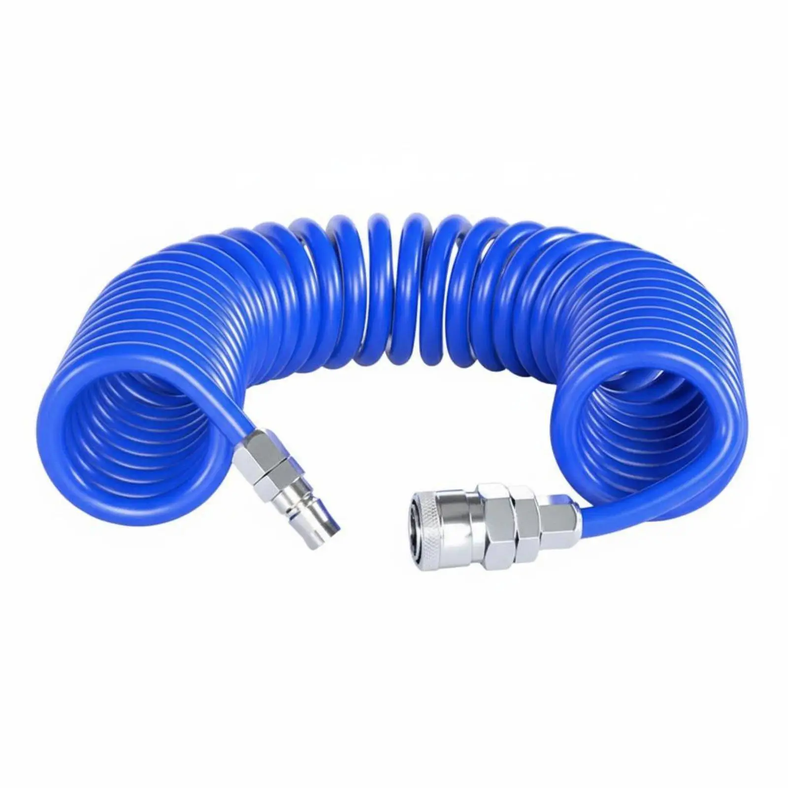 PU Spring Hose High Pressure Resistant PU Spring Tube Self-Coiling Pneumatic Retract Hose with Fittings for Industrial, Auto