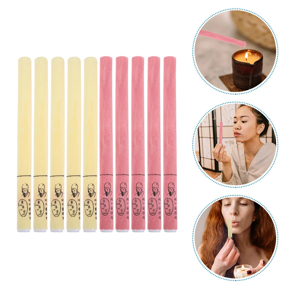 

10 Pcs Navel Moxa Sticks for Mild Moxibustion Belly Body Paper Wax Bar Aromatherapy