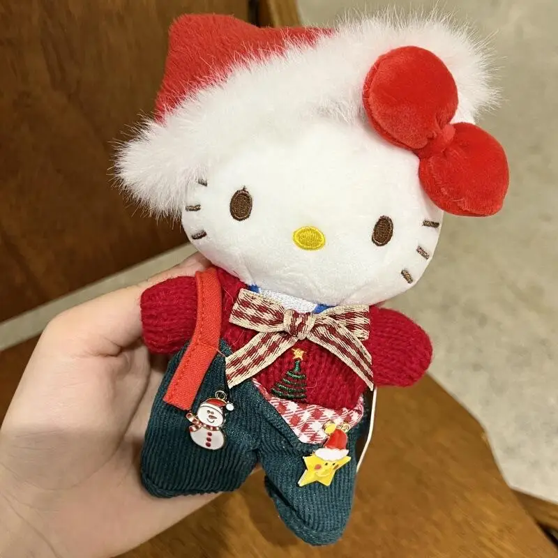 クリスマスシリーズ ハローキティ ぬいぐるみキーホルダー お祭りムード ファッションドレスアップ カップルぬいぐるみ人形 バッグ飾り ぬいぐるみおもちゃ ギフト