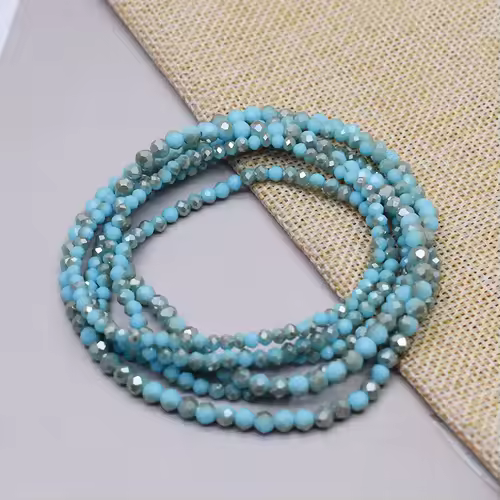 Yanqi 2 3 4mm Rondell Austria Faceted Crystal Beads Round Glass Beads Loose Spacer Beads for Jewelry Making DIY - Image 21