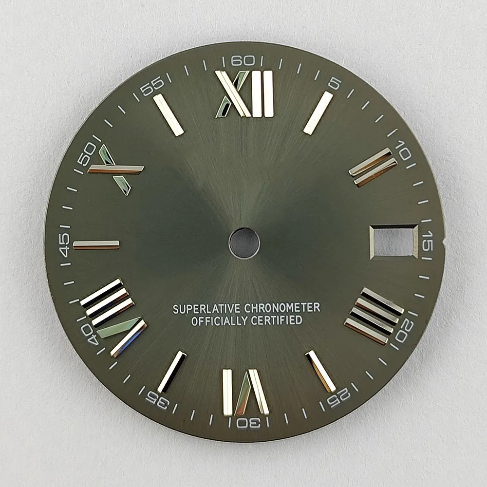 High Quality 28.5mm NH35dial watch dial S dial green luminous suitable for NH35 NH36 movement watch accessories repair tool