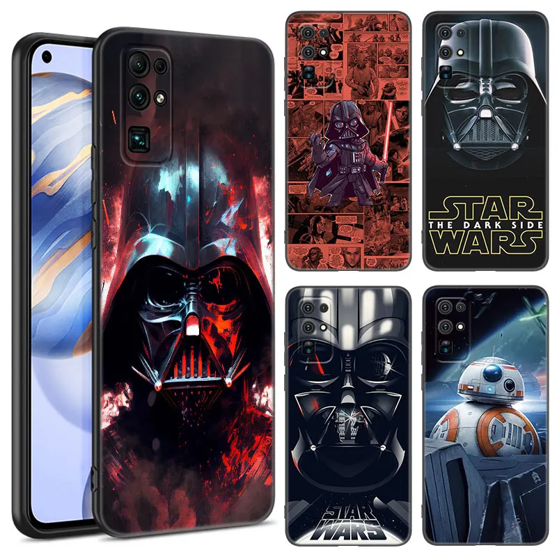 S-Star W-Wars Black Silicone Phone Case For Honor 70 90 Lite X40 GT X50 i X5 Plus X6A X6S X7A X8A X8B X6 X7 X8 X9 4G X9A X9B 5G