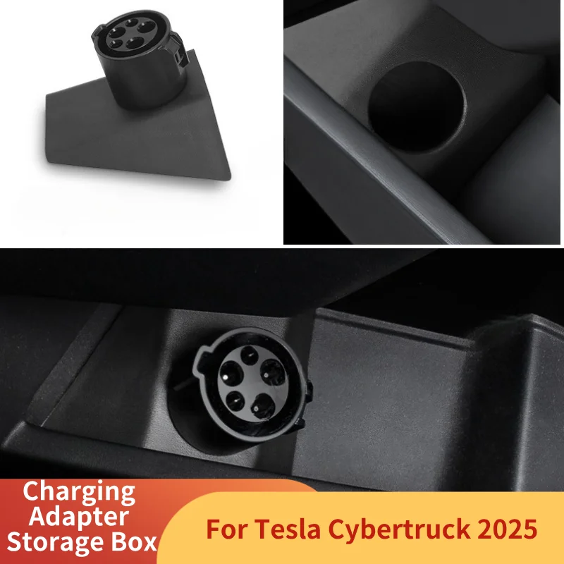 

Charging Adapter Storage Box for Tesla Cybertruck 2024-2025 Door Dock Socket Charging Adapter Storage Box ABS Car Accessories