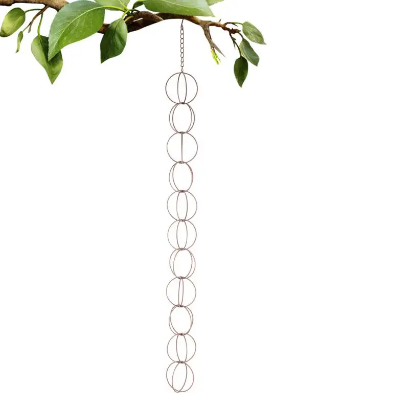 Metal Rain Chain Butterfly Chimes And Cups Rain Catcher For Gutter Roof decoration metal drainage rain chain downspout tool