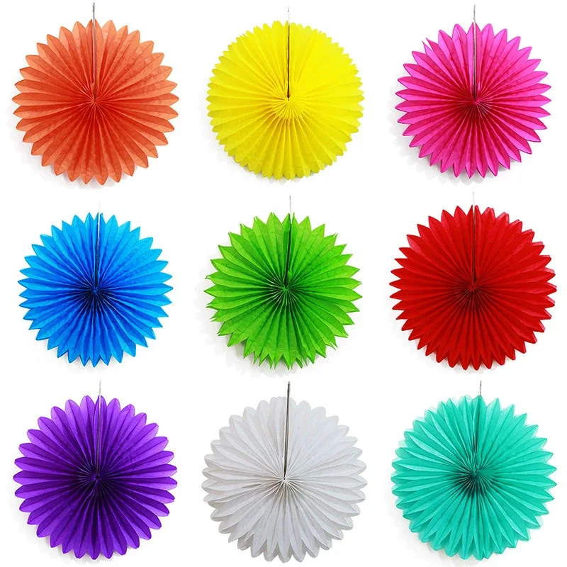 5 Stück/Set 20/25/30/40cm Papierfächerblume Runde Laterne Hochzeitsfeier Hängende Blumendekoration Babyparty Geburtstagsfeier Dekoration