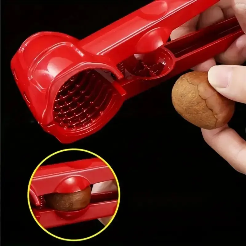 1pc Wine Red Metal Multi Functional Walnut Clip Household Nut Shelling Tools Suitable for Walnuts Chestnuts and Melon Seeds