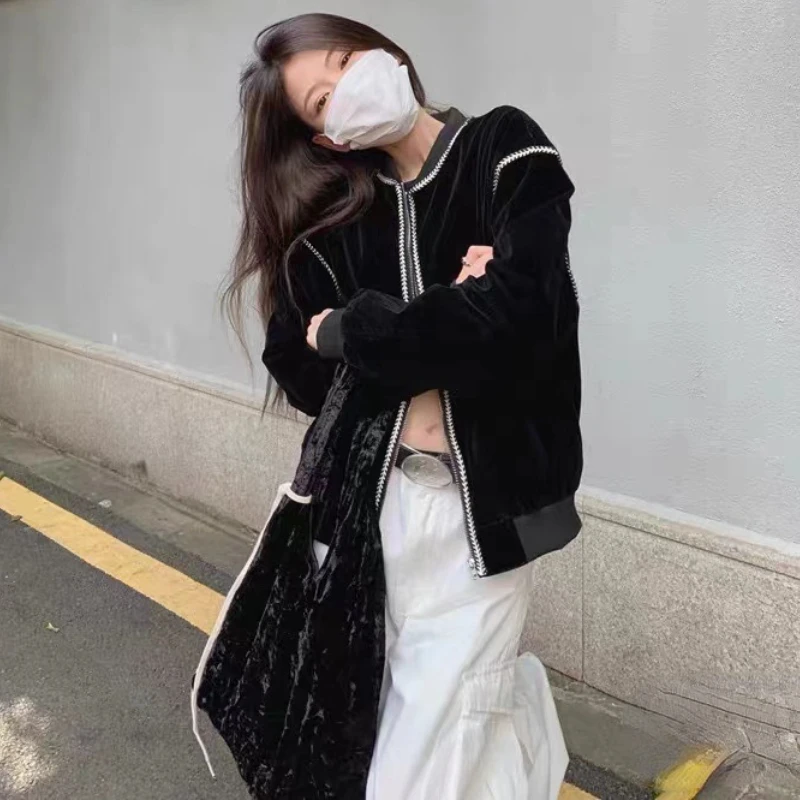

Basic Jackets for Women Simple Loose Preppy Style Korean Fashion Thick Winter Coats Young Schoolgirls Casual Ins Chic Streetwear