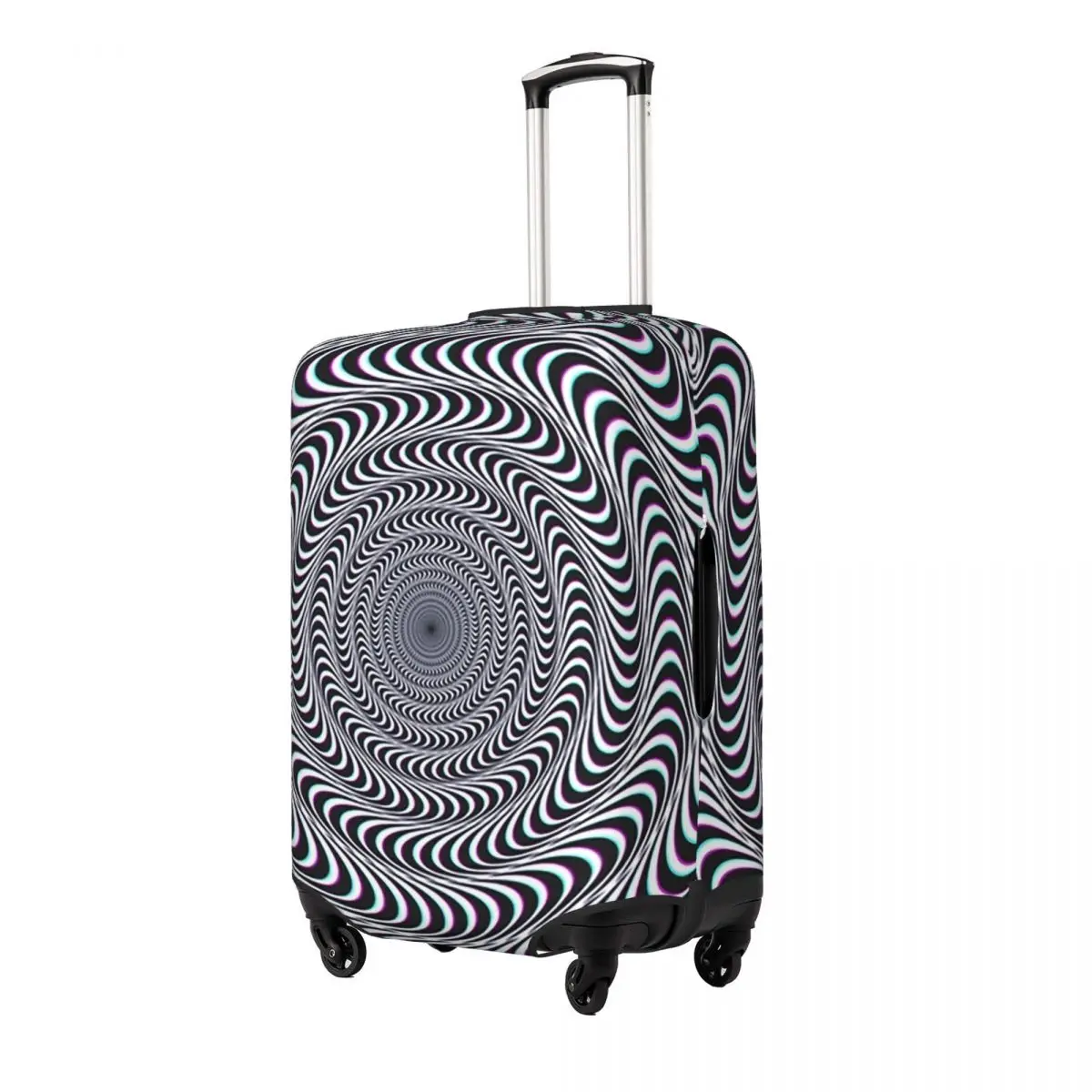 

Amazing Hypnotic Optical Illusion Hypnotic Psychedelic Spiral Suitcase Cover Protection Elastic Trip Luggage Protector Covers