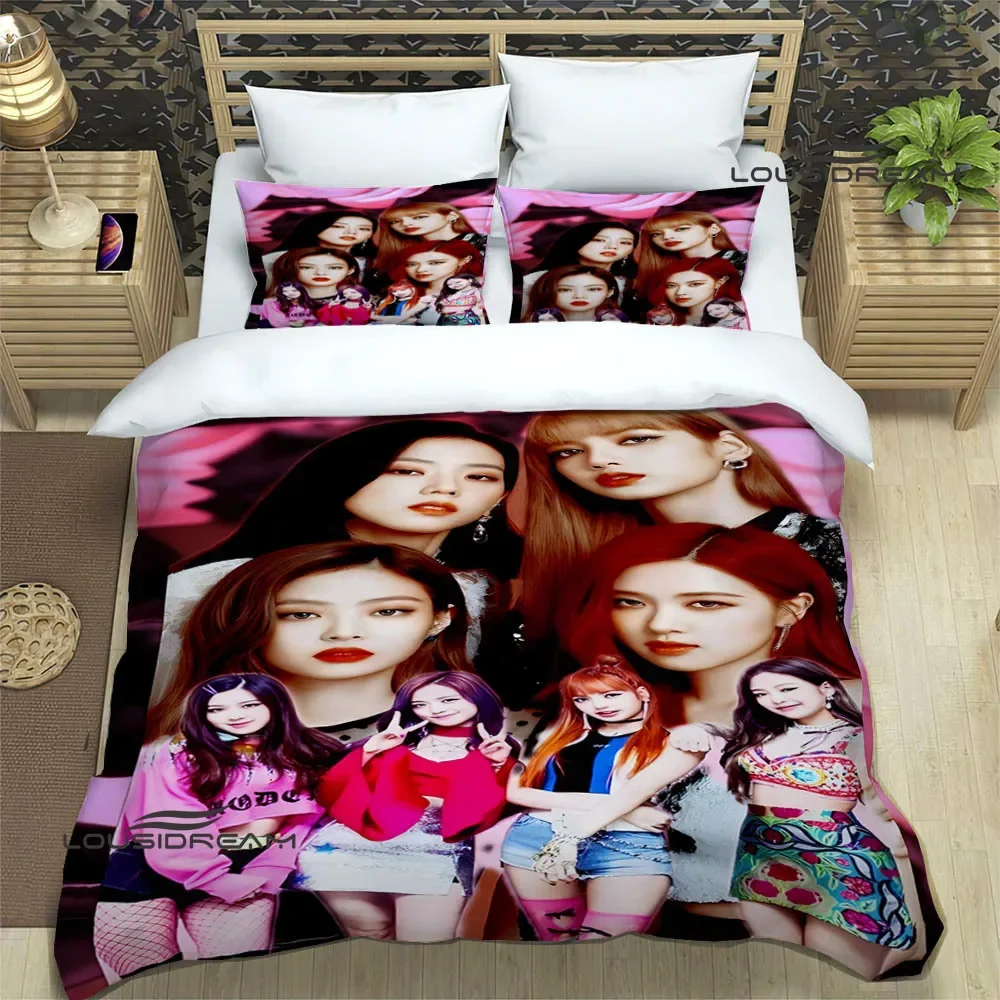 3D Korean idol group B-black-P-pink Bedding Sets exquisite bed supplies set duvet cover comforter set bedding set luxury