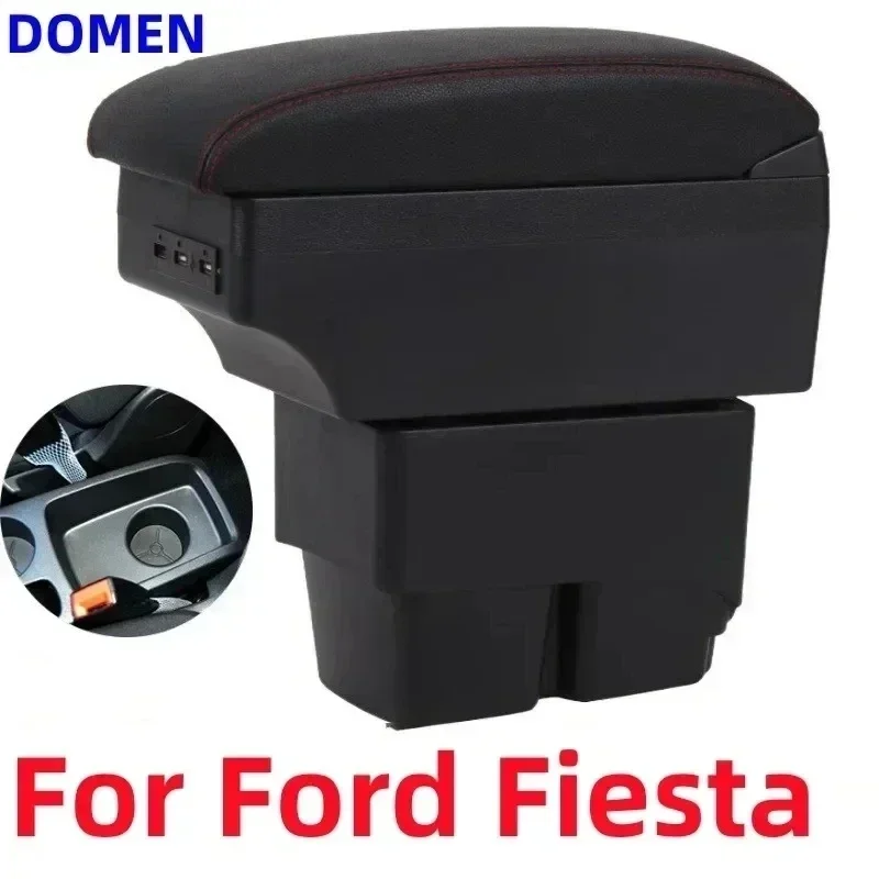 

For Ford Fiesta Armrest box For Ford Fiesta MK7 Car Armrest 2009-2017 Storage box Interior details Accessories easy installation