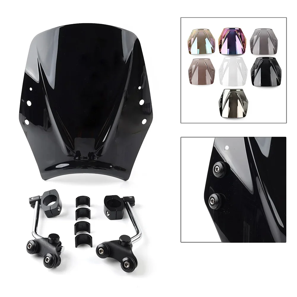 Motorcycle screen Double Bubble Windshield Deflector Protector WindScreen Universal For Harley Yamaha BMW Honda For Suzuki etc.