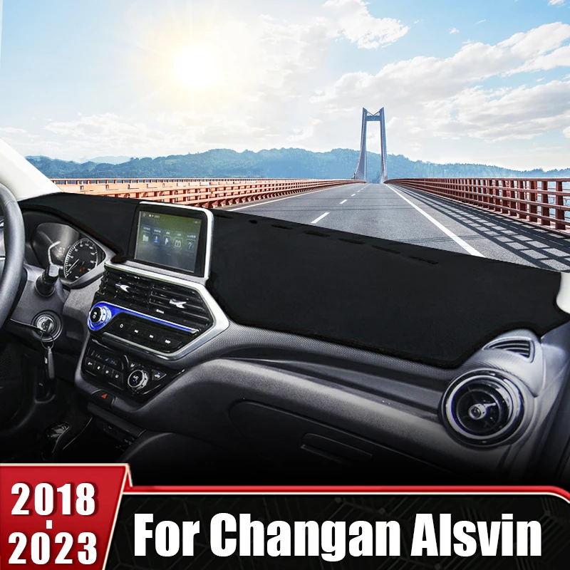 For Changan Alsvin 2018 2019 2020 2021 2022 2023 Car Dashboard Avoid Light Pad Instrument Desk Cover Mat Non-Slip Accessories