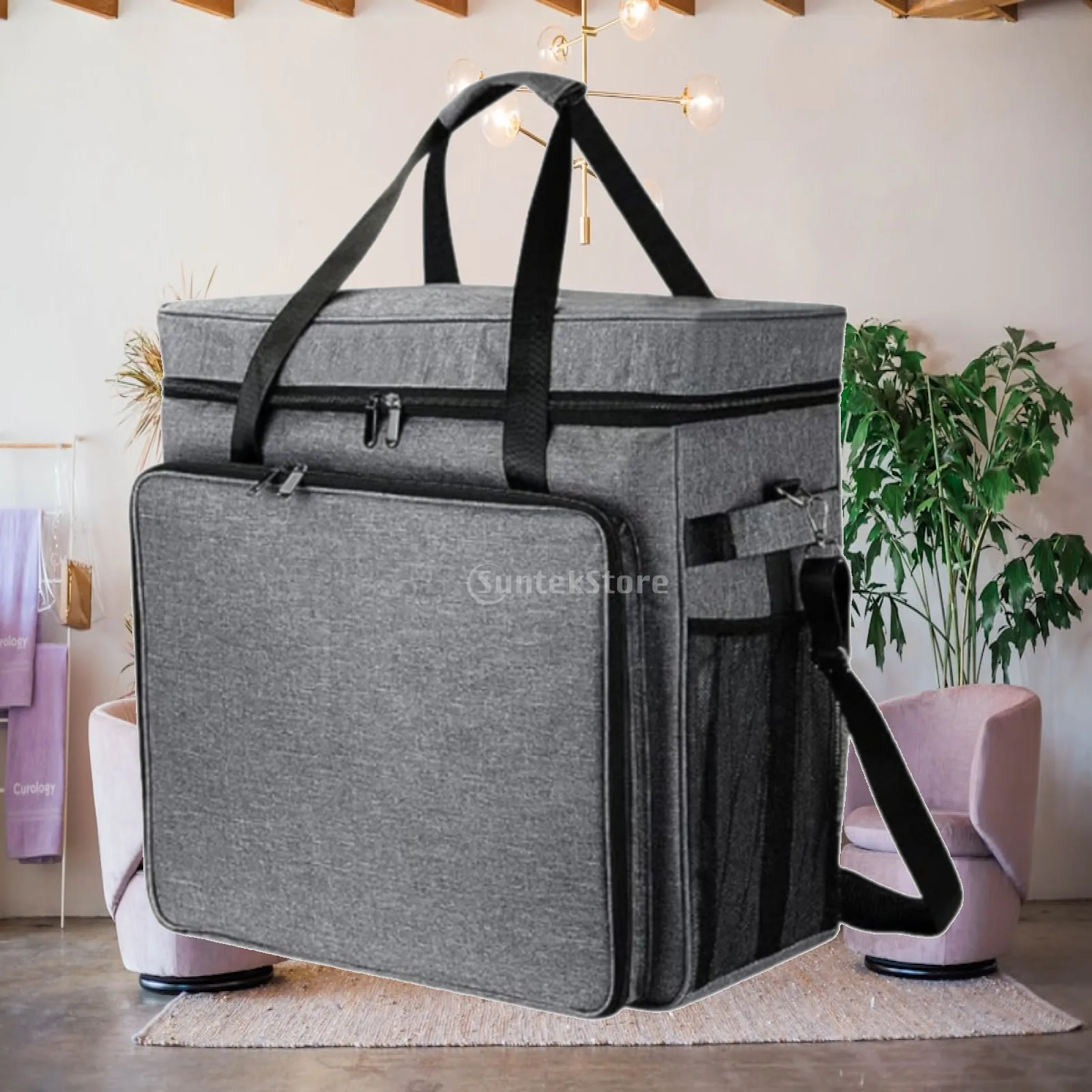 Foldable Slush Machine Cover Pouch Gray Travel Bag for Blender Freezer Drink Unit Protection